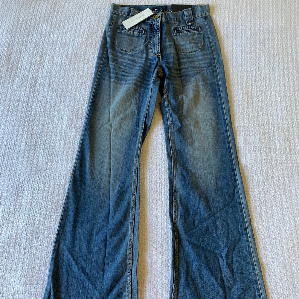 Women's Flare Bell Bottom Jeans Destroyed Flare Denim Pants 70s Outfits Women